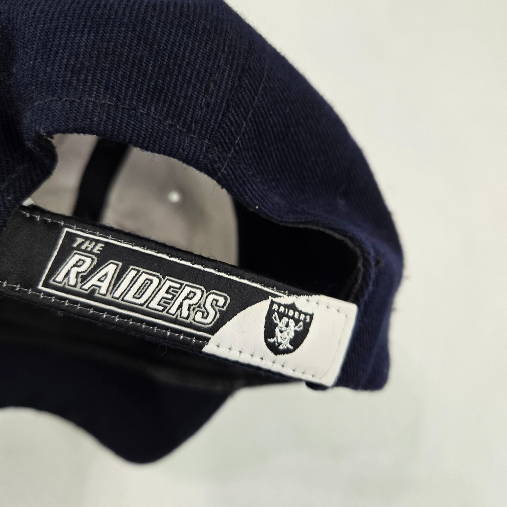 Oakland Raiders Men Hat OS Blue Reebok Strapback Raised Embroidered - Picture 8 of 8